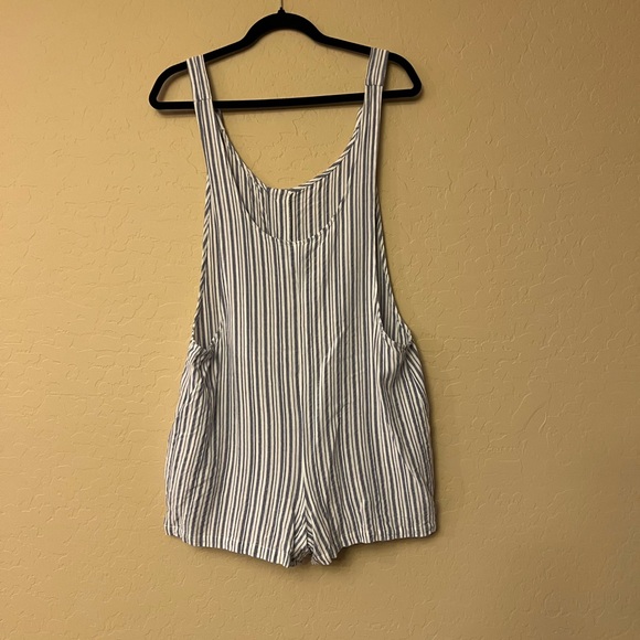 Xhilaration Periwinkle Blue & White Striped Romper - Picture 11 of 13